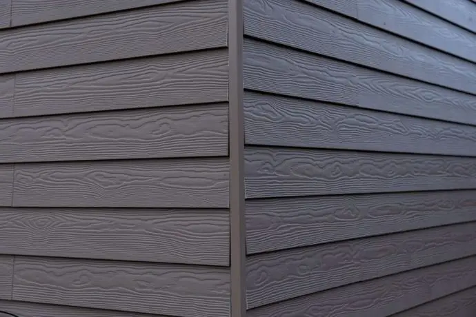 gray horizontal siding with a wood grain texture