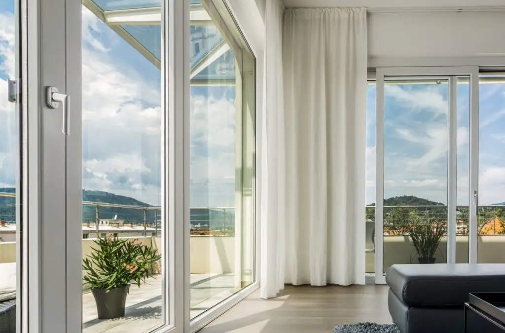 large white windows in a penthouse