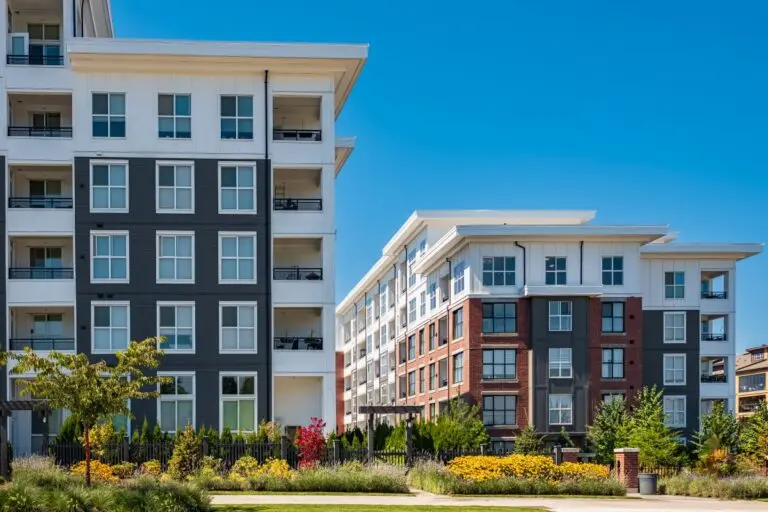 apartment complex surrounded by greenery