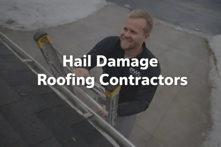 photo of Noah, owner of Owl Roofing, and hail damage roofing contractors as text overlay