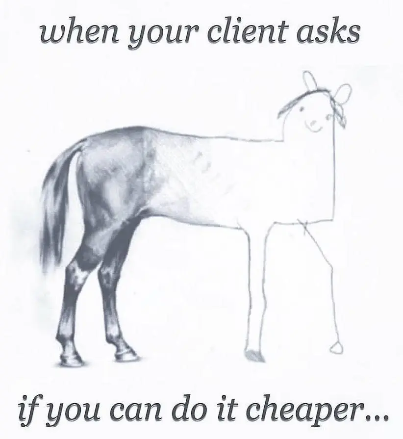 When your client asks if you can do it cheaper...