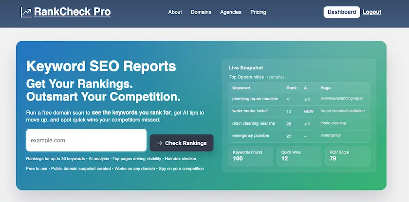 RankCheck Pro Preview