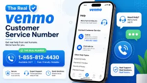The Real venmo Customer Service Number Get real help from real humans. We're here for you. O THE REAL NUMBER 1-855-812-4430 Available 24/7 Fast. Friendly. Reliable. Secure Your account is our priority Expert Support Trained specialists ready to help Quick Solutions Resolve issues faster
