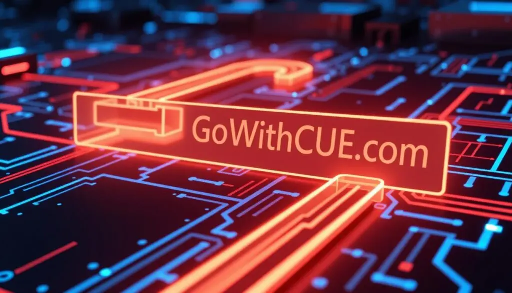 The GoWithCUE.com domain being redirected