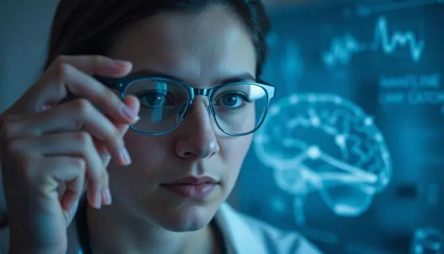 A doctor and brain image