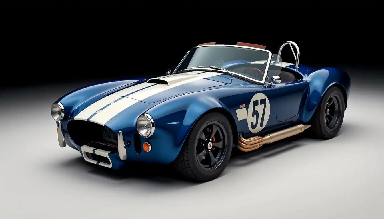 Shelby Cobra - blue with white racing stripes