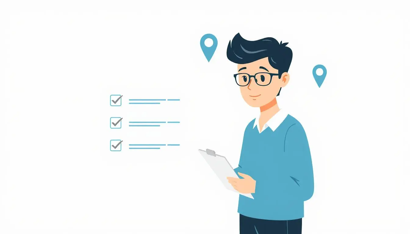 Person checking off a local SEO checklist showing that boring SEO work leads to results.