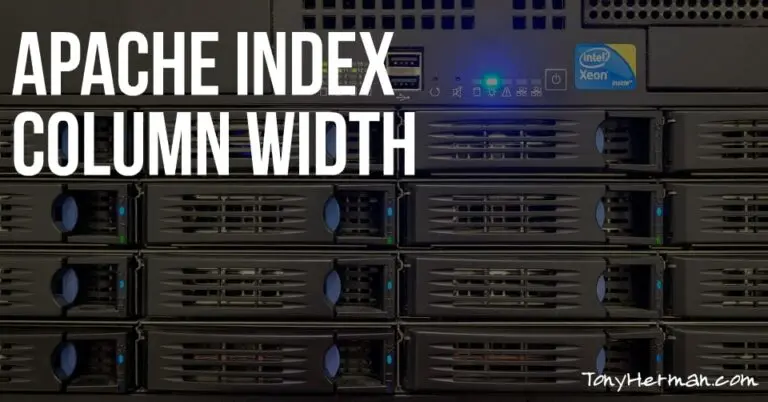 Set the Column Width of Apache Directory Index Pages