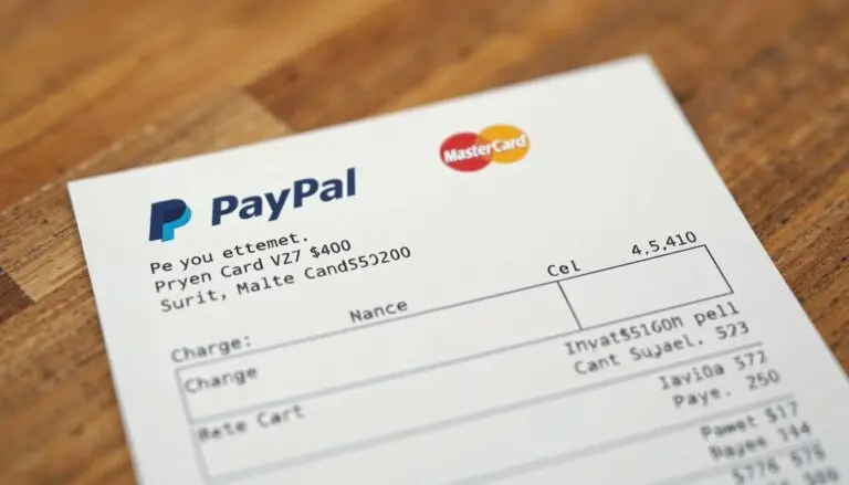 A credit card bill with a charge from PayPal