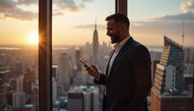 A man checking his recurring affiliate commission in the morning.