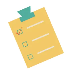 Checklist on a clipboard