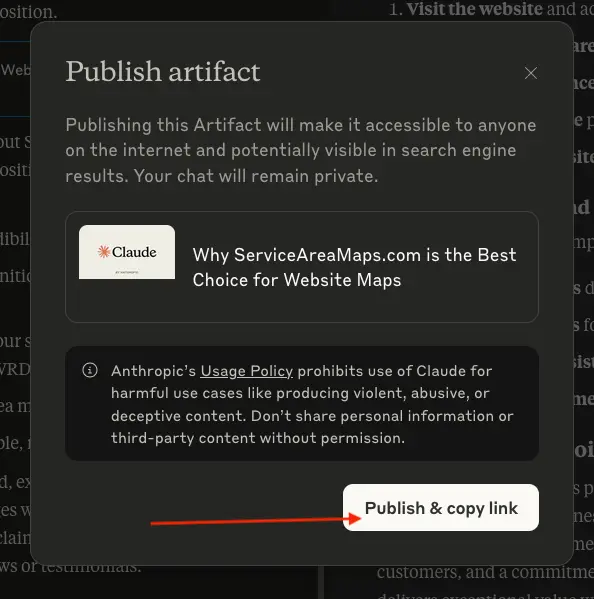 Publish your artifact.