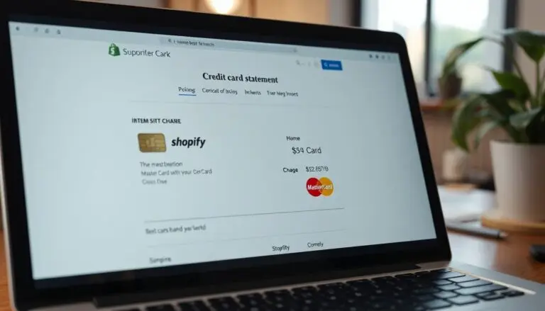 A charge from Shopify on a credit card statement