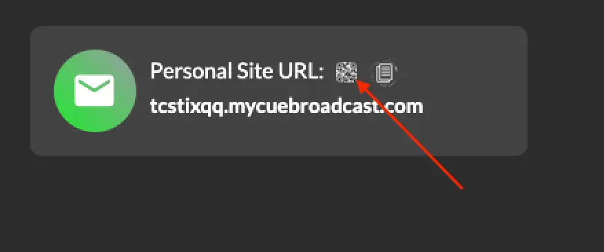 QR code generator at CUE Broadcast