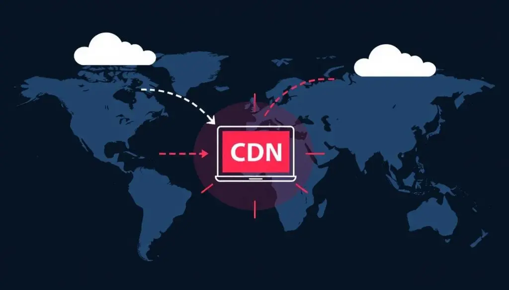 Illustration of how a CDN works.