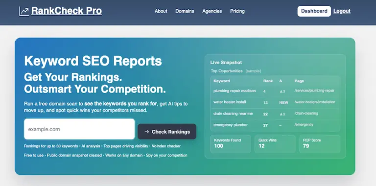RankCheck Pro Preview