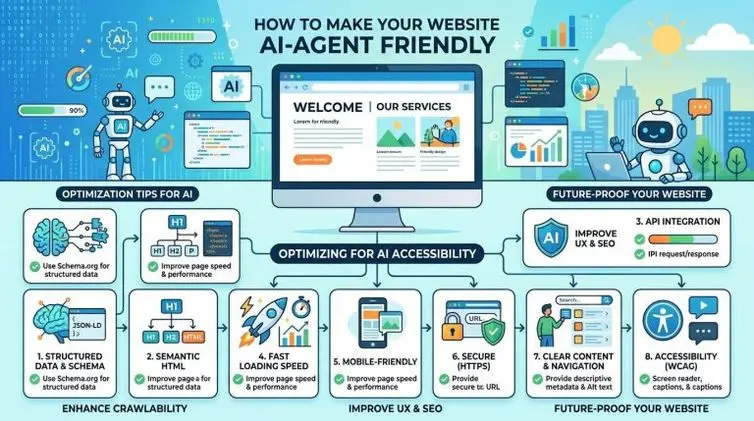 HOW TO MAKE YOUR WEBSITE AI-AGENT FRIENDLY OPTIMIZATION TIPS FOR AI - FUTURE-PROOF YOUR WEBSITE