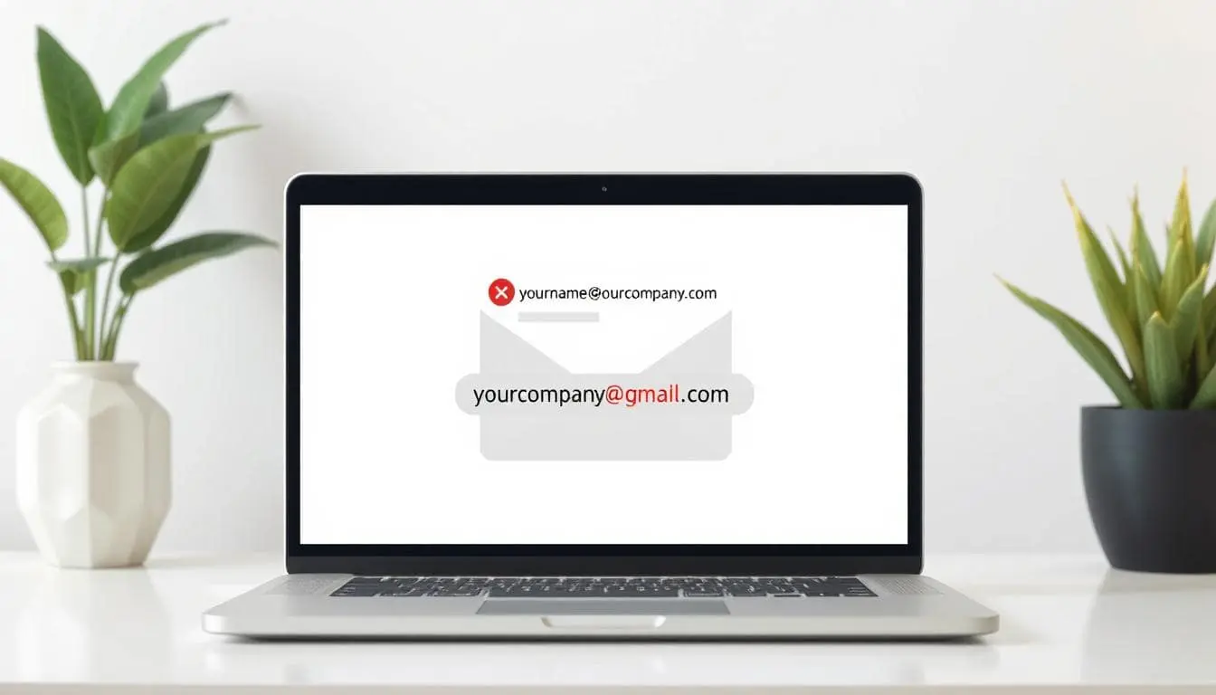 A computer screen showing a gmail account for a business.