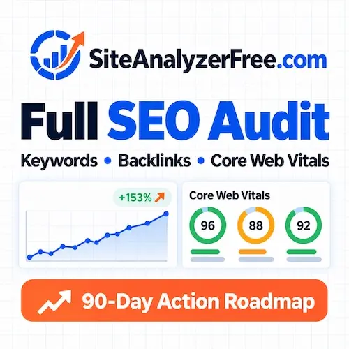 Full SEO Audit
Keywords • Backlinks • Core Web Vitals
+153% 7
Core Web Vitals
معممم.
96
88
92
N 90-Day Action Roadmap