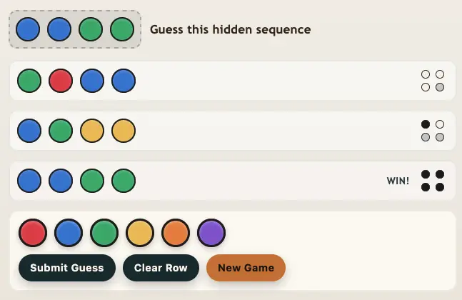 MindLogic game play.