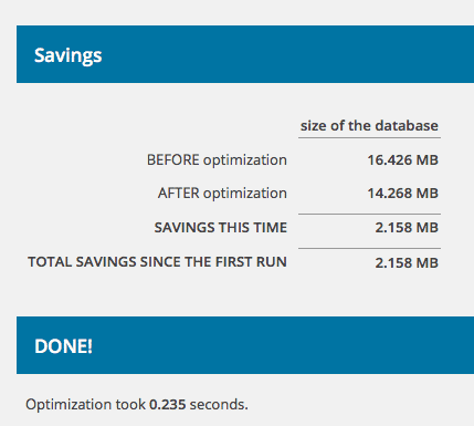 db-optimize