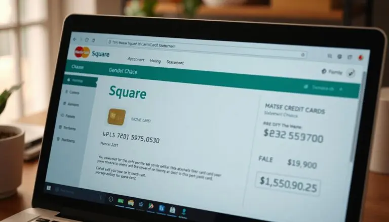 A charge for Square on an online credit card statement