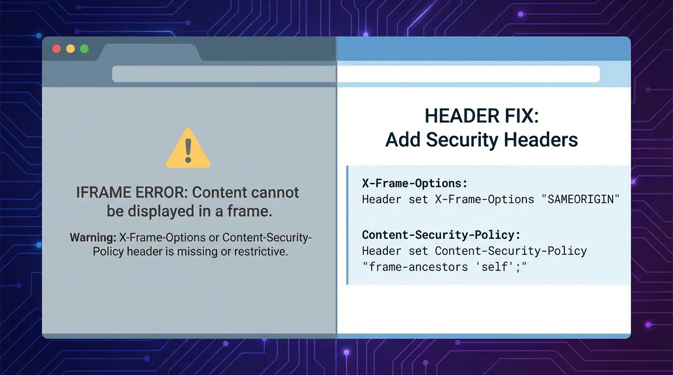 Firefox iframe security error caused by X-Frame-Options or frame-ancestors headers