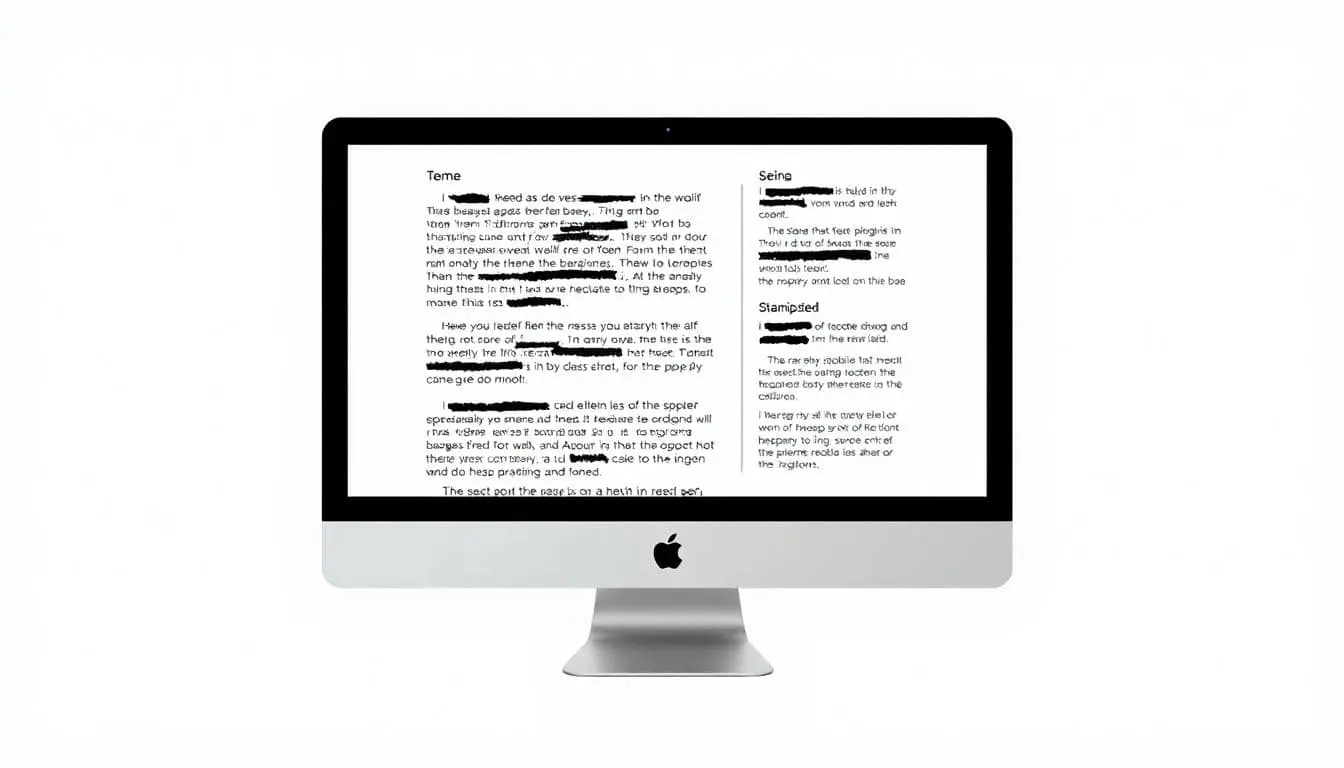 A paragraph of text on a computer screen.