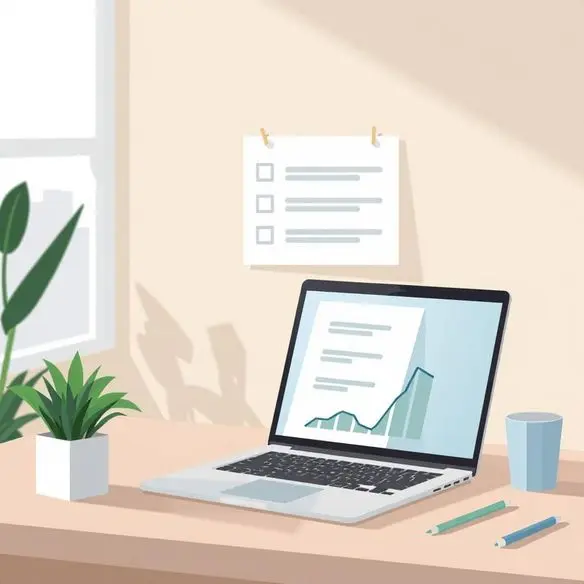 Illustration of planning content with a laptop
