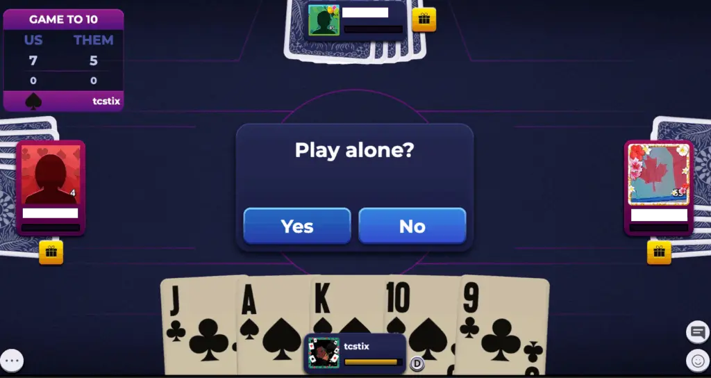 Euchre.com screen shot