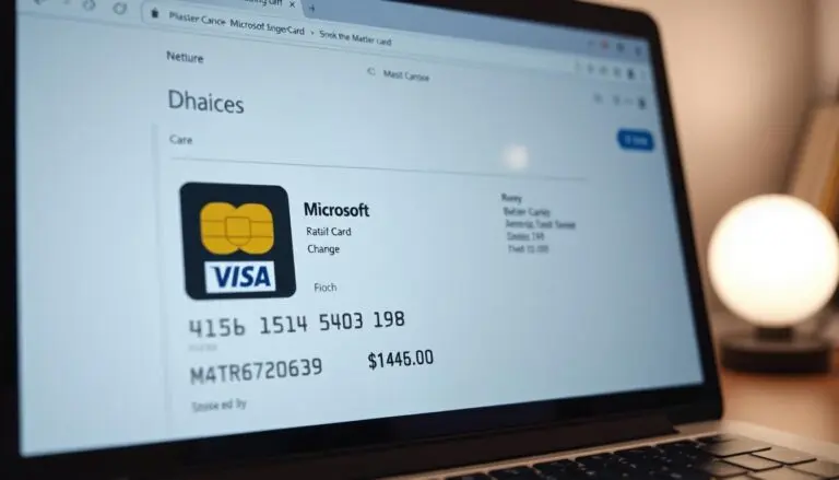 A fictitious charge from Microsoft depicted on a bank statement