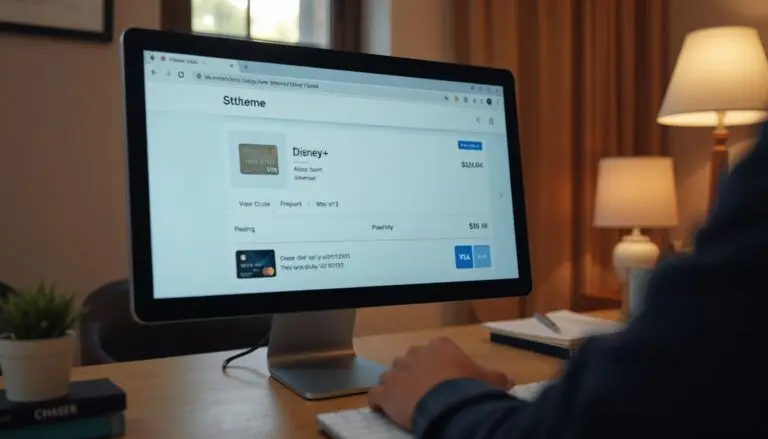 A Disney+ charge on someone's online bank statement