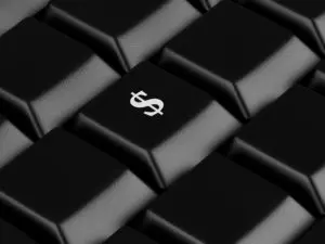 computer keyboard with dollar sign