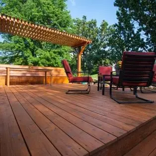 Naturally Stained Wood Decks