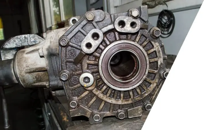 transfer case removed for a car for repair