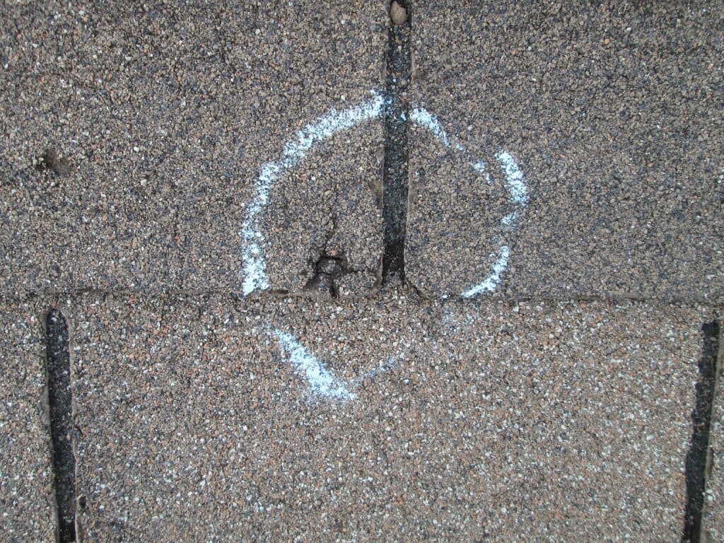 Roof Hail Damaged Shingles Inspection