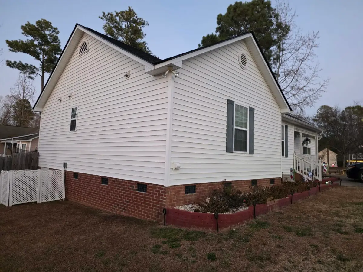 siding raleigh nc white small house with backyard