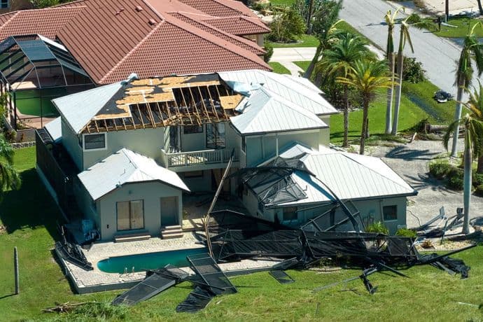 house destroyed after hurricane