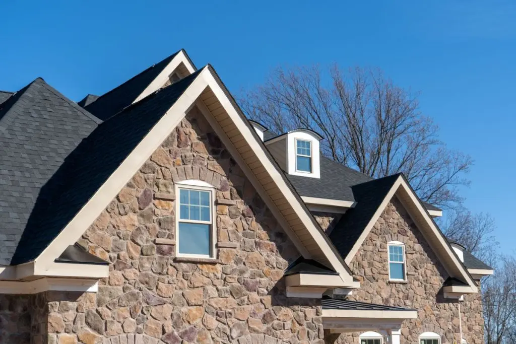 big house stone wall