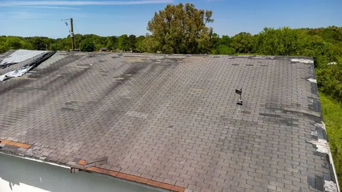 old shingles roof