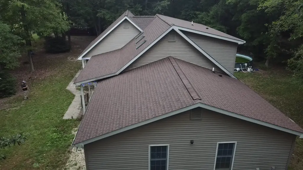 Newly installed shingle roof