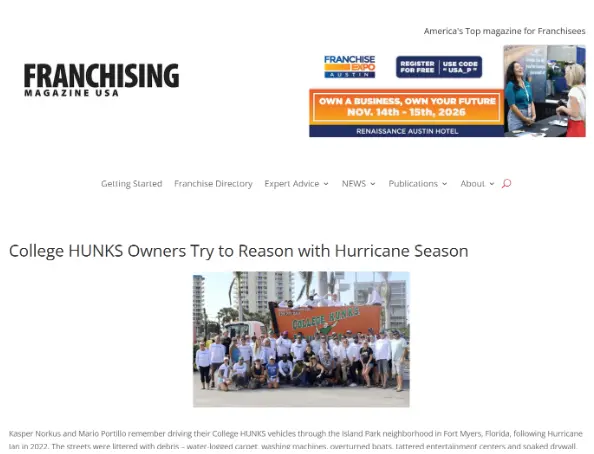 College HUNKS Owners Try to Reason with Hurricane Season