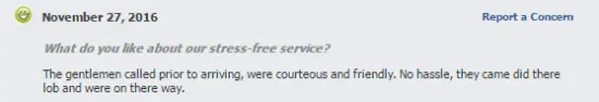 Customer review of College HUNKS North New Jersey