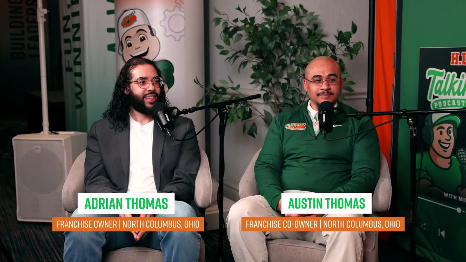 Adrian and Austin Thomas, owners of the College HUNKS franchise in North Columbus, Ohio, on the Hunks Talking Junk podcast