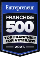 Entrepreneur Franchise 500 Top Franchise for Veterans 2025 badge
