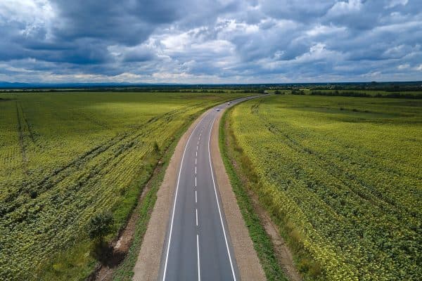 Long country road