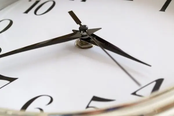 Closeup of a clock face