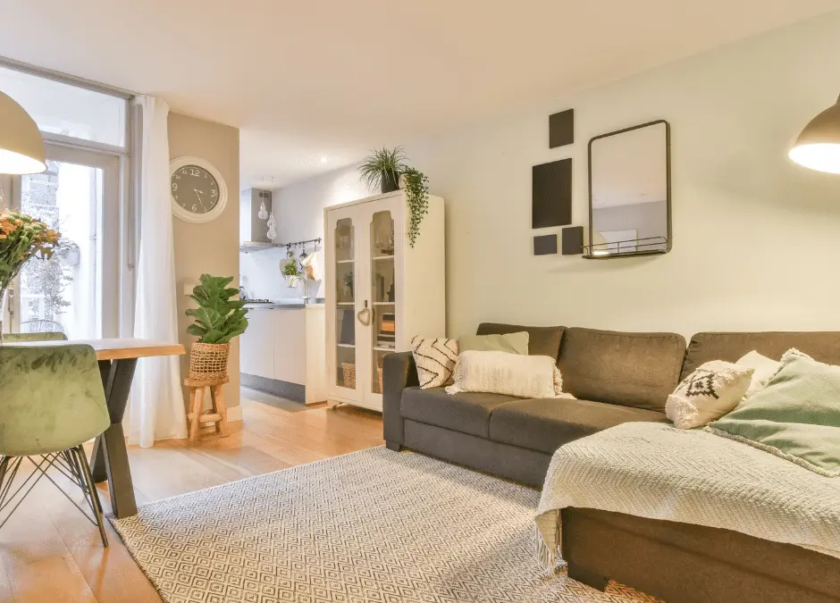 Well organized and clean living room