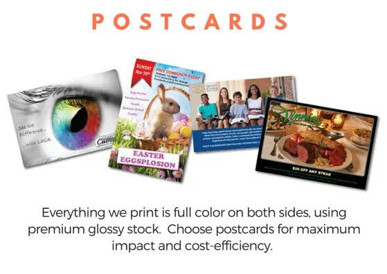 Full Color Postcard Printing and Direct Mail