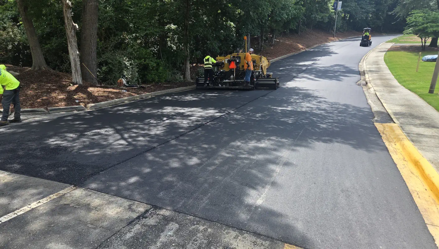asphalt mill and pave charlotte latin school, nc 2